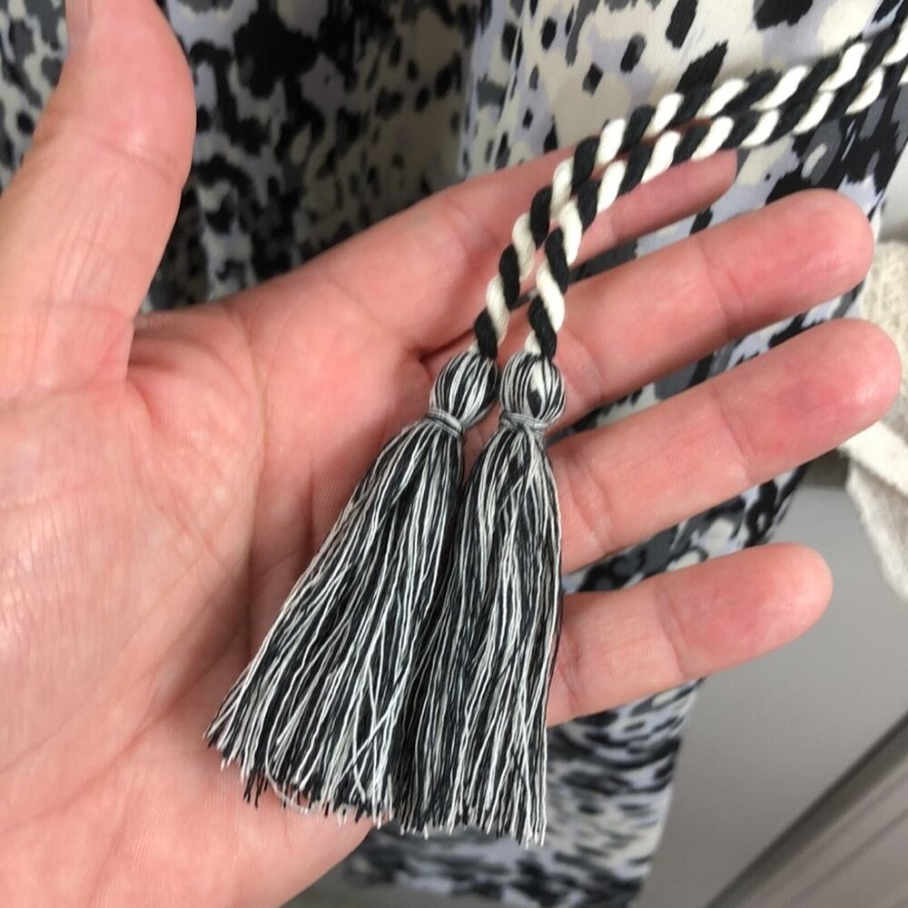 Luxology NWT dress Women’s asymmetrical Spaghetti Strap Black White midi size XL - Picture 12 of 12